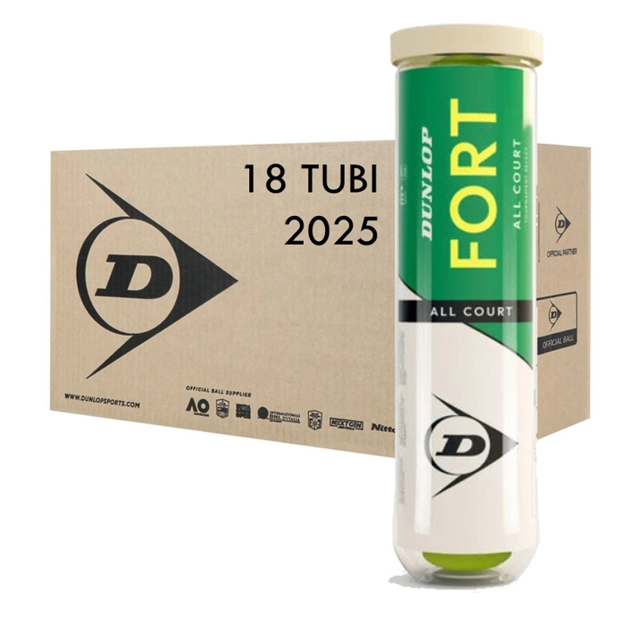 Cartone palline dunlop fort all court