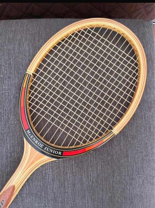 Racchetta da tennis vintage Dunlop McEnroe Junior + custodia Maxply originale