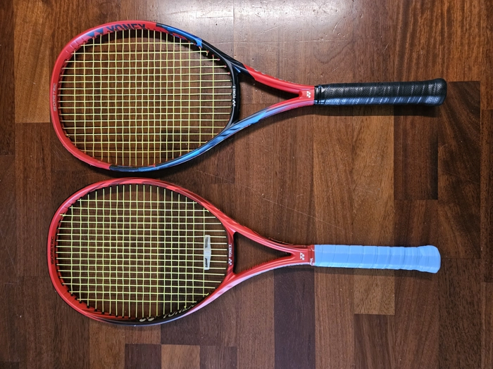 Vendo coppia racchette Vcore 100 appena incordate overgrip nuovo 