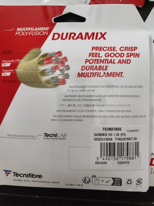 Matasse Tecnifibre duramix hd naturale calibro 1.30 
